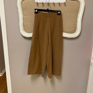 Cropped palazzo wide leg pants